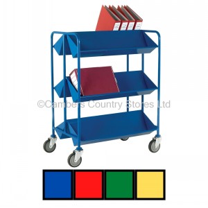 Double Sided Steel Book Trolley